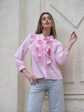 Camicia rosa con Rouches