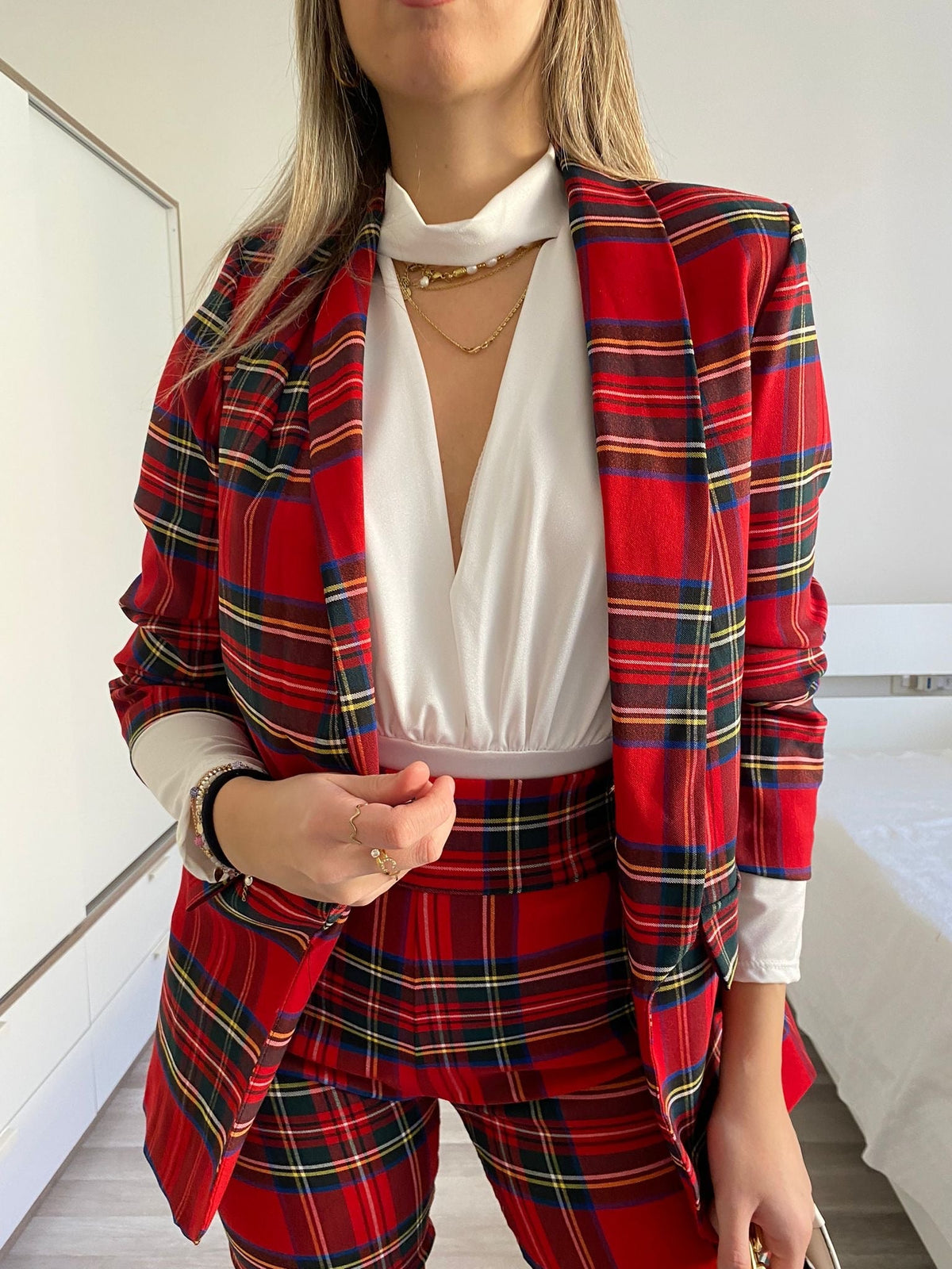 Completo giacca e pantalone scozzese