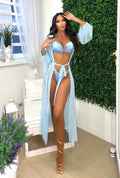 Bikini con cuore celeste