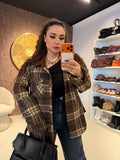 Camicia Oversize in Flanella a Quadri