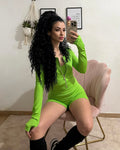 Completo tre pezzi sportif verde fluo