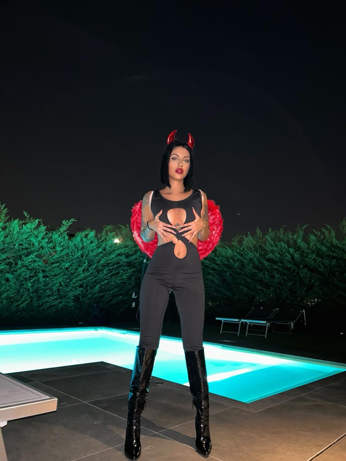 Cerchietto con corna rosse ( Diavolo Halloween)