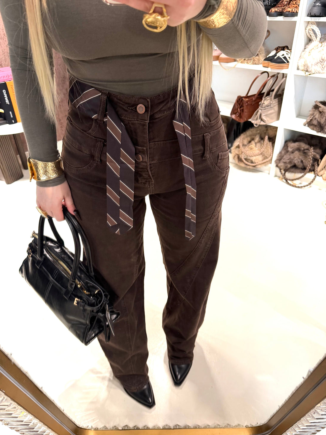 Jeans Oxford Tie con cintura
