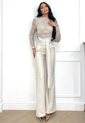 Maglia in pizzo bianca