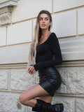 Body nero schiena aperta