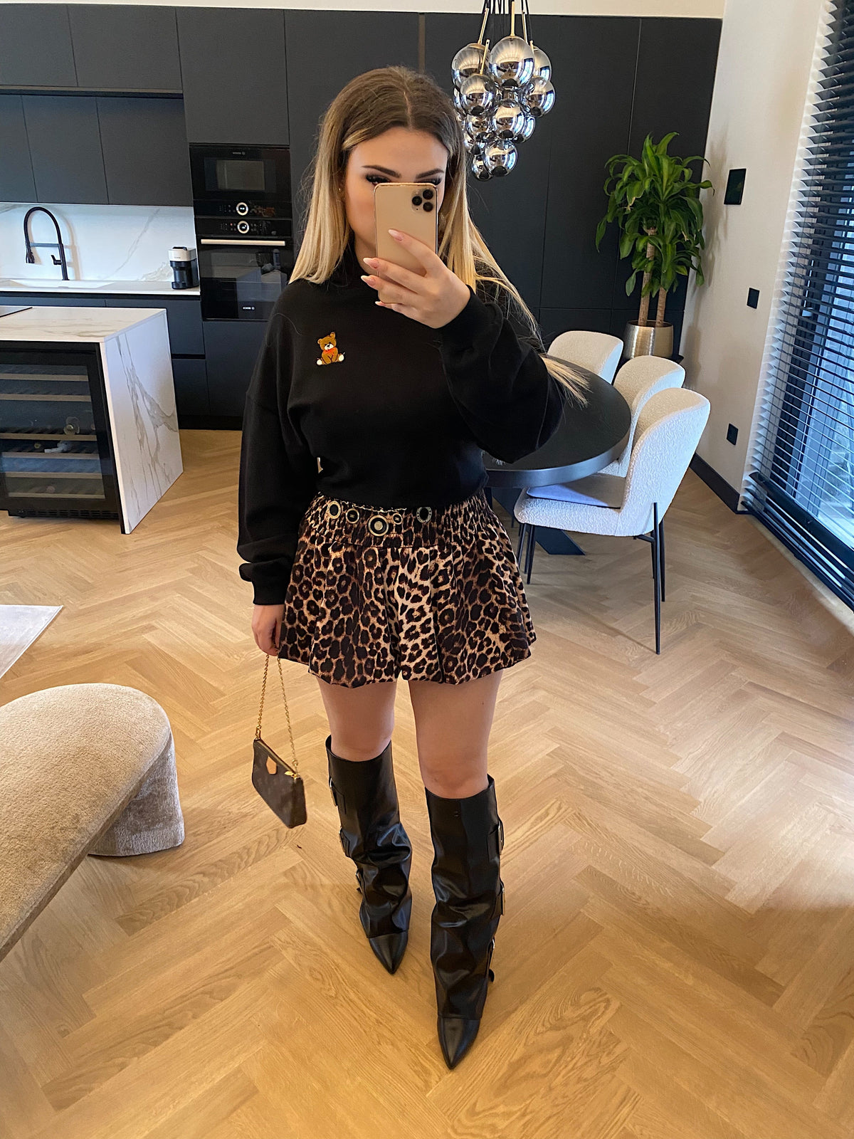 Felpa Teddy nero