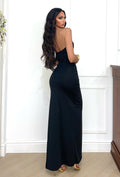 Abito bustier nero con pizzo