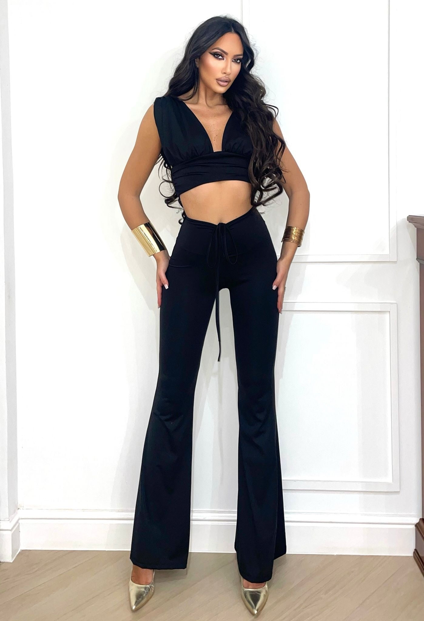 Completo top e pantalone nero