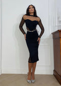 Cintura con strass argento
