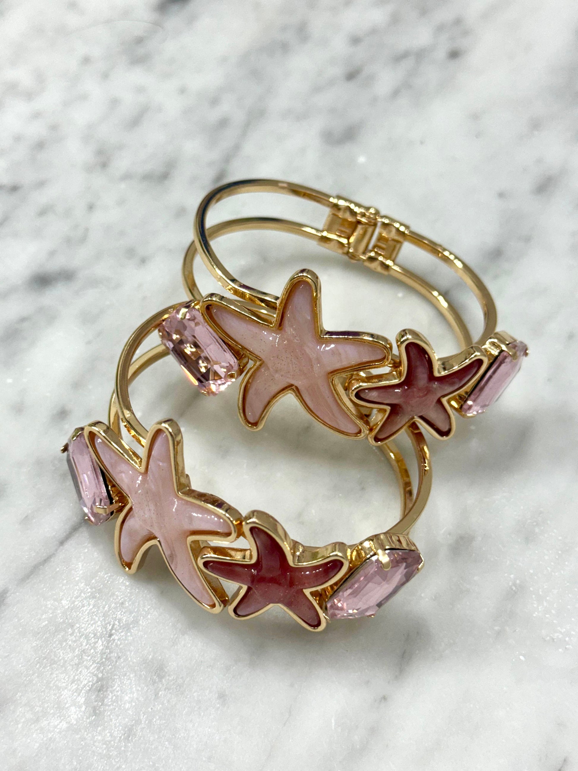 Bracciale con stelle rosa