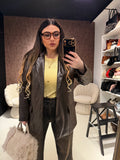 Blazer over eco-pelle