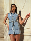 Abito in jeans sfrangiato