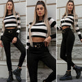 Pantalone nero con cintura oro