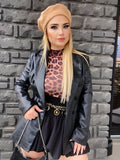 Blazer in ecopelle doppio petto