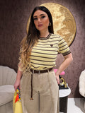 Maglia Knit Stripes Heart