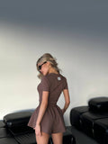 Set due pezzi maglia e short moka