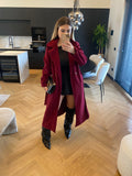 Cappotto lungo burgundy