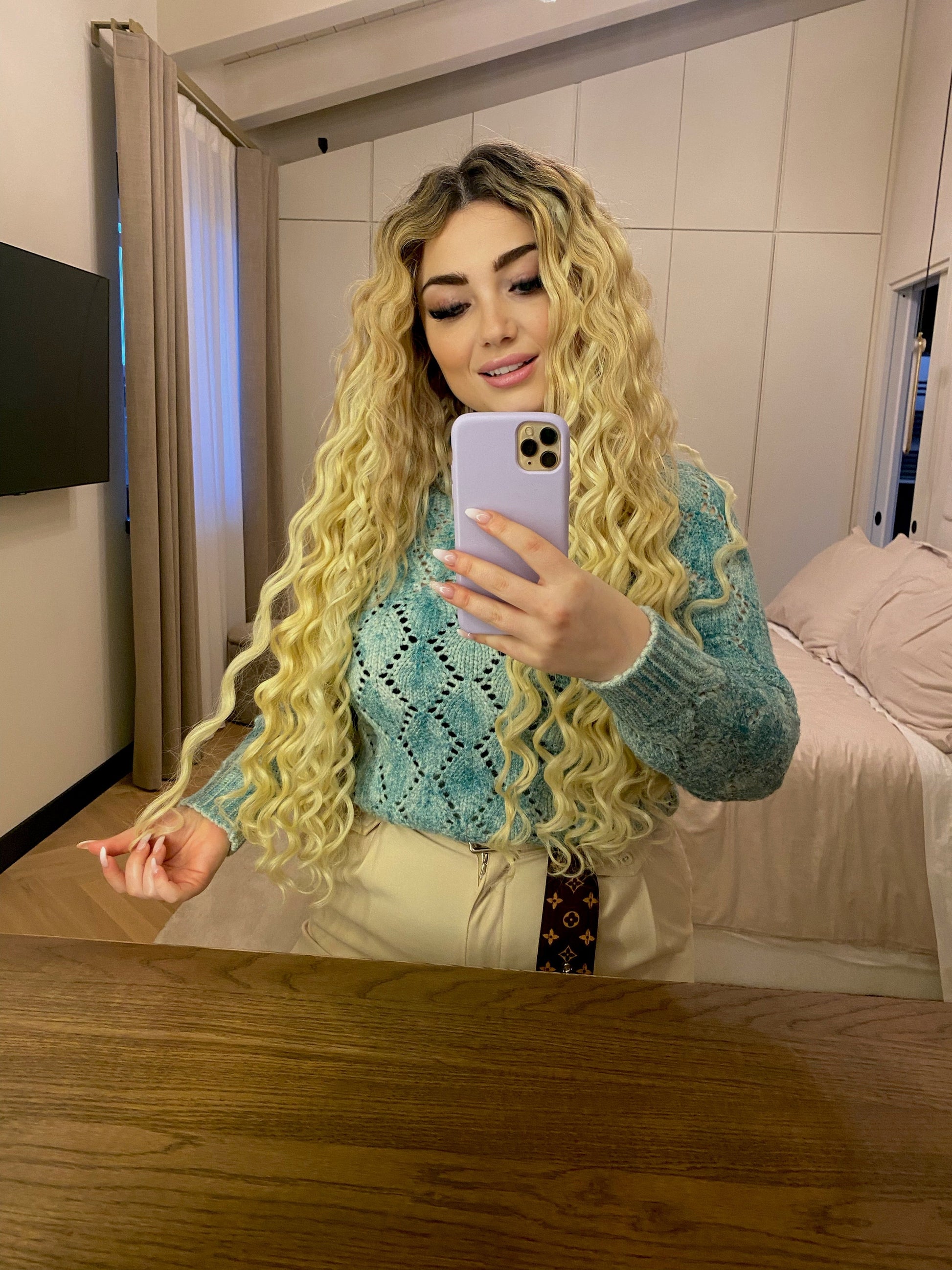 Clip Extension onde morbide biondo platino