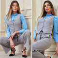 Completo due pezzi smanicato pantalone