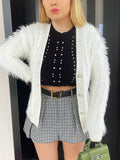 Cardigan super soft bianco con bottoni