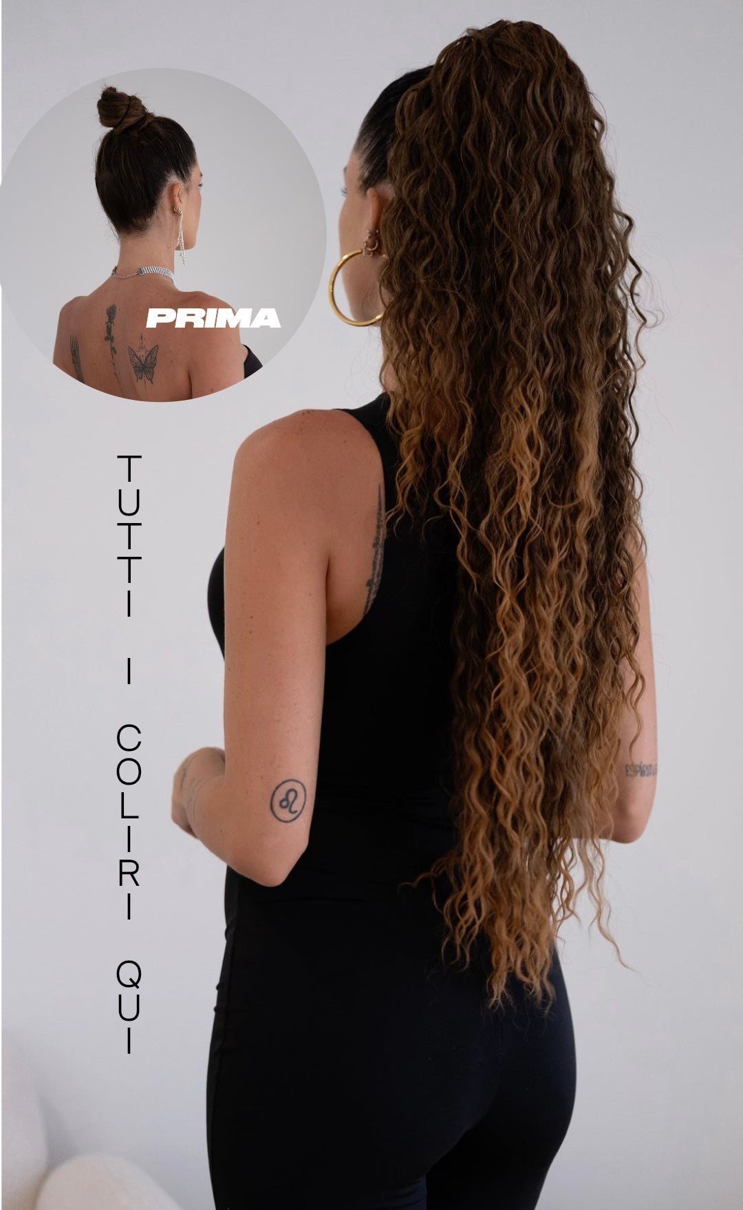 Coda extra long 90cm Riccia con Coulisse vari colori