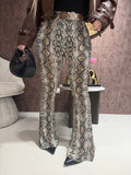 Pantalone a zampa animalier