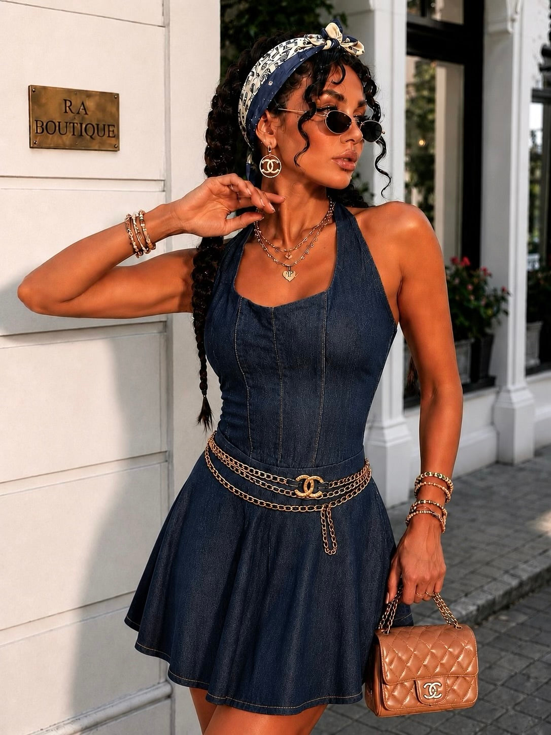 Abito Denim Corset