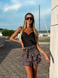 Top in raso nero