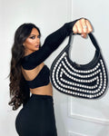Borsa nera con strass
