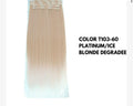 7 fasce liscia con clip biondo ice 103/60