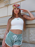 Set tropical top e short verde