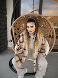 Giaccone in tweed Camel