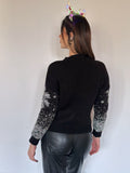 Maglione soft silver lurex fiocco di neve