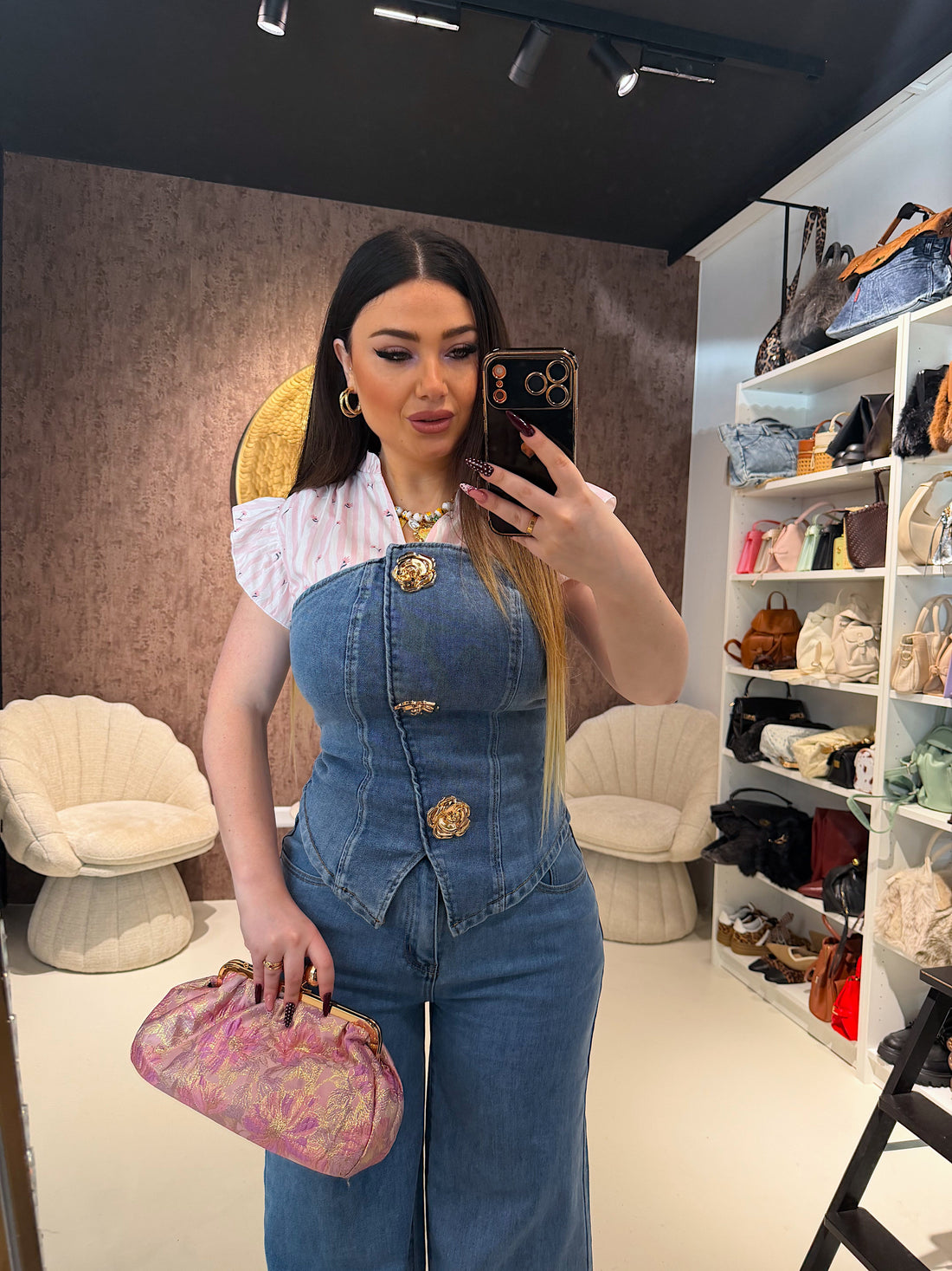 Completo Denim Sculpt Rose
