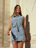 Abito in jeans sfrangiato