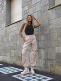 Pantalone beige cargo