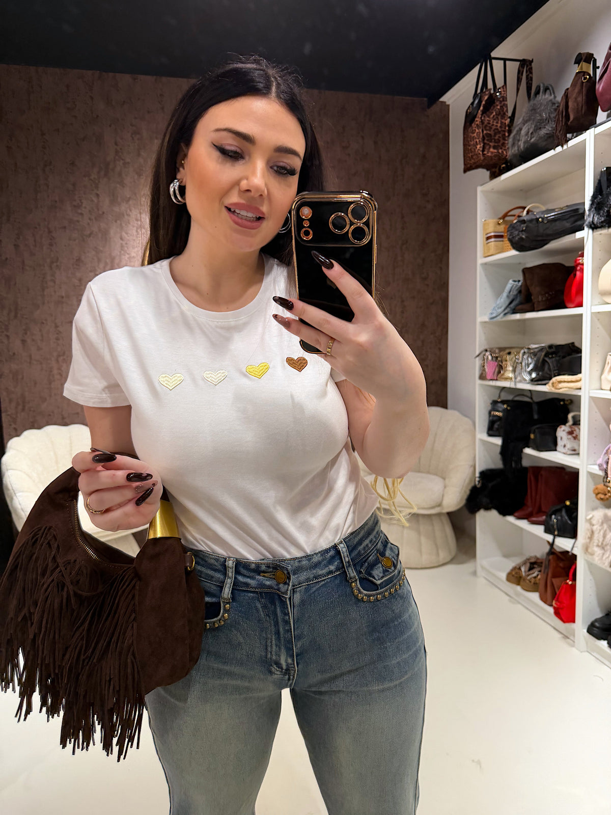 T-shirt Cuori Minimal
