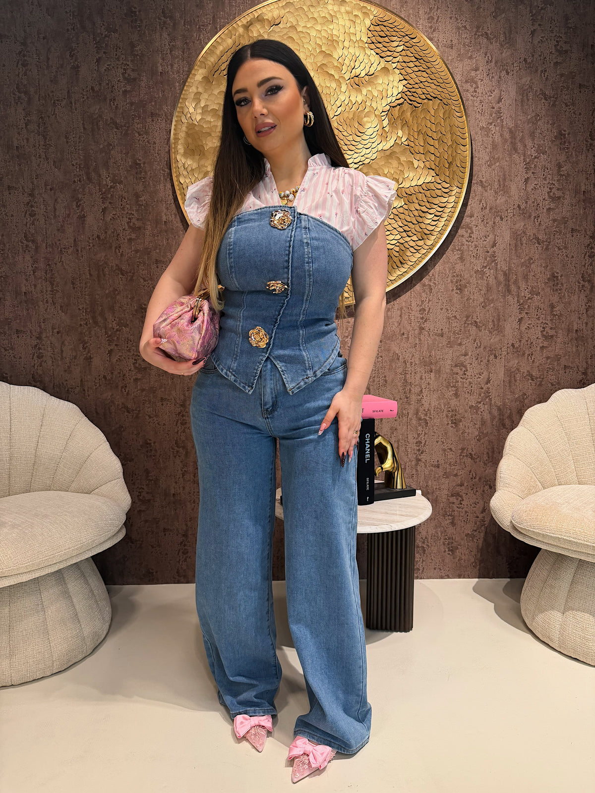 Completo Denim Sculpt Rose