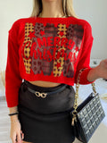 Maglione Merry Christmas rosso