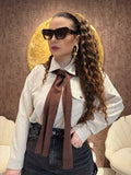 Camicia con cardigan choco