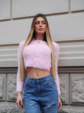 Cardigan morbidissimo rosa pastello