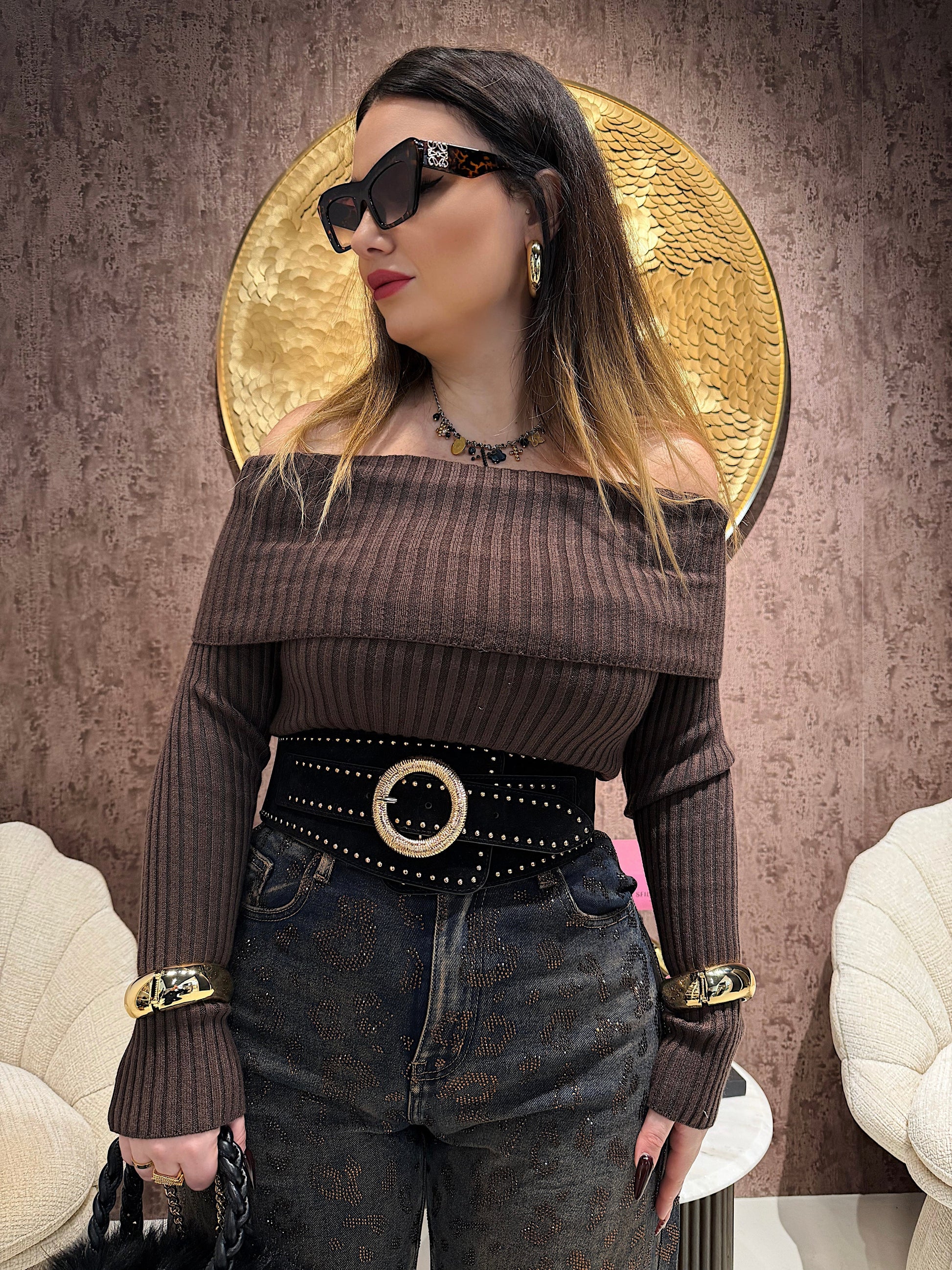 Maglione Spalla Scoperta