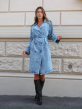 Trench lungo in jeans