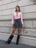 Giacca body rosa schiena aperta