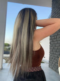 Extension 7 clip liscia Biondo platino castano naturale