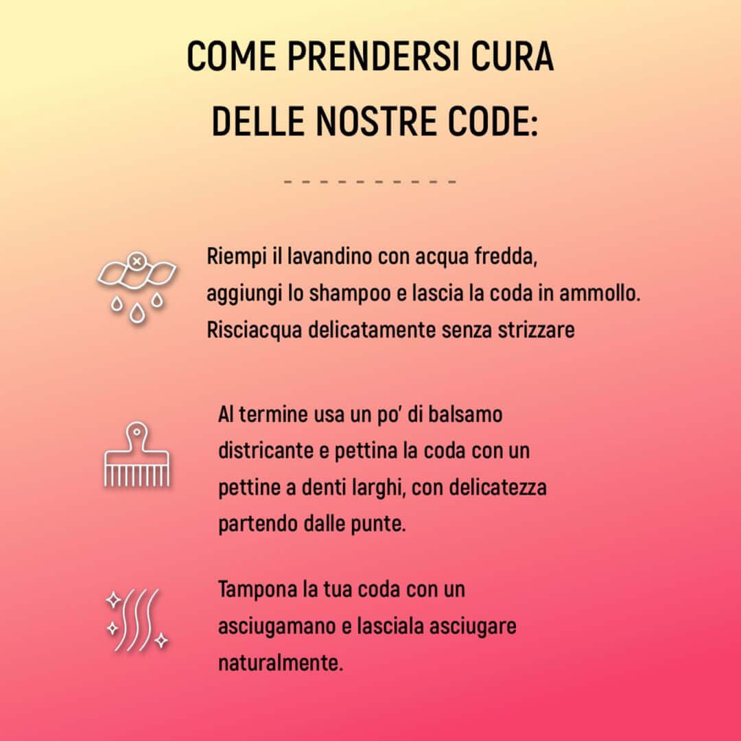 Coda #T1B/27 riccia con Coulisse Castano Chiaro Degradè