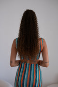 Coda #t2/30 Riccio afro con coulisse castano degradè