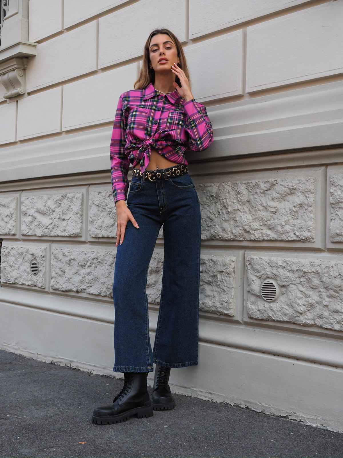 Jeans a zampa scuro