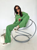 Set due pezzi camicia e pantalone pistacchio