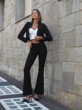 Giacca crop nera